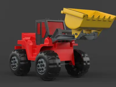 Toy Bulldozer 3D model from CGTrader