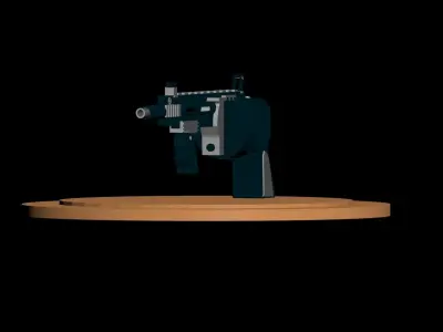 Striker Gun Low-poly 3D model