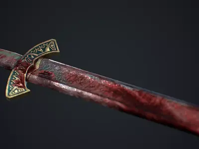 Viking Sword Low-poly 3D model get