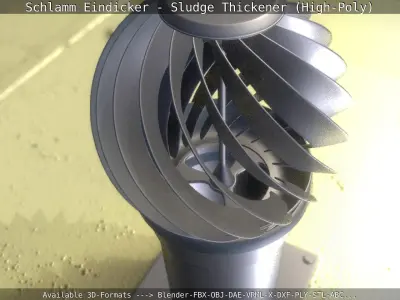 Sludge Thickener - Schlamm Eindicker High-Poly Version 3D model