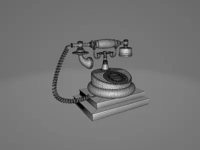 Retro Phone 3D model