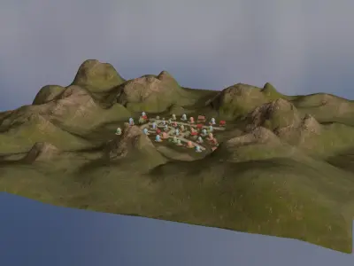 Whimsical Egg Village 3D model order