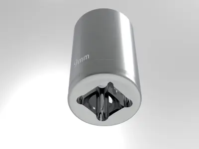 Deep Socket 9 mm 3D model