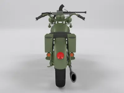 Harley Davidson WLA 1942 Low-poly 3D model