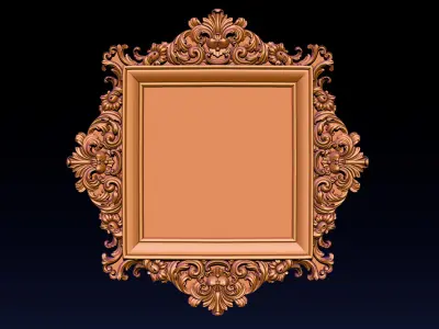 Classic Carved Mirror Frame 3D print model