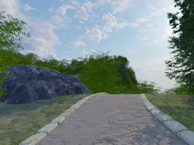 Hilltop Village 3D model get