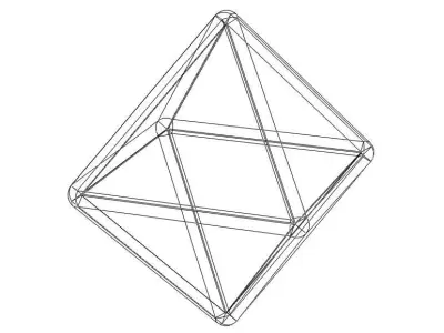 Wireframe Shape Octahedron 3D print model
