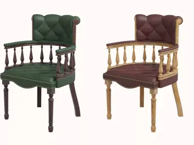 3D Chesterfield Office Chair 3D model