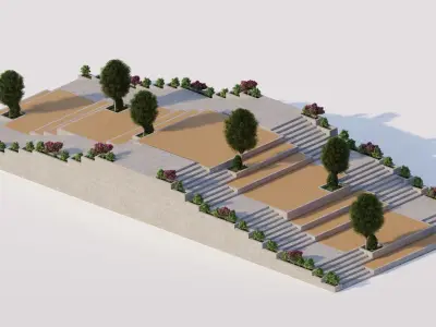 park-public park-Private Park Landscape Urban 3D model buy