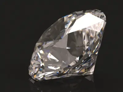 Diamond Tolkowsky cut Low-poly 3D model