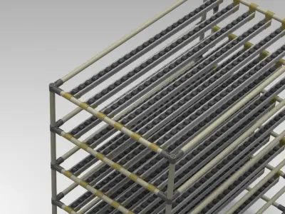 Mobile rack for manufacturing 3D model