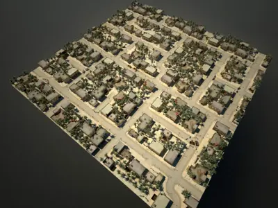 Arab Cityscape Set 02 - Low Poly 3D model