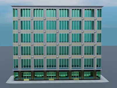 Modern City Building 3D model purchase
