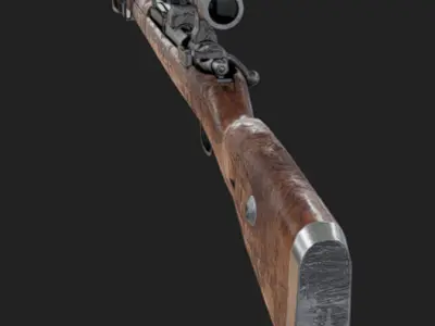 Karabiner 98k Low-poly 3D model order