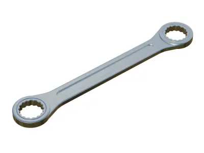 Silver Wrench Low-poly 3D model