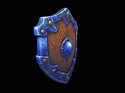stylized shield 3D model purchase