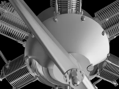 Inline six-cylinder engine 3D model
