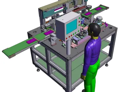 Side labeling machine 3D model