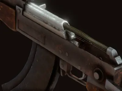 AKS Rifle Free low-poly 3D model