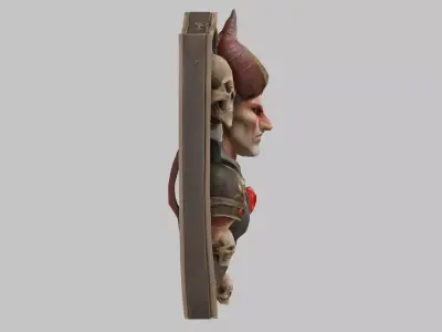 Infernal Sentinel Shield Low-poly 3D model