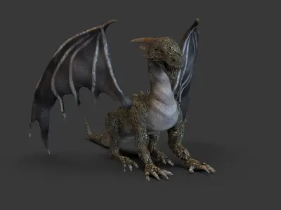 Dragon Low-poly 3D model 7