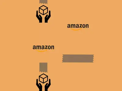 Amazon box Low-poly 3D model