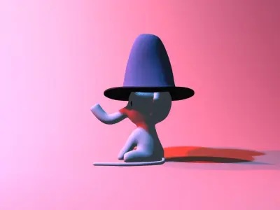 ELEPHANT TOY Free low-poly 3D model