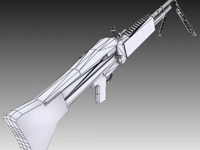 M60 Machine Gun 3D model shop