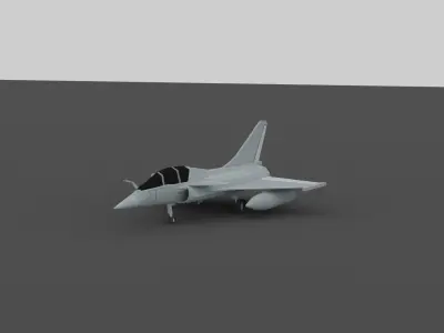 POLYGRUNT - Low Poly Rafale Jet Free low-poly 3D model