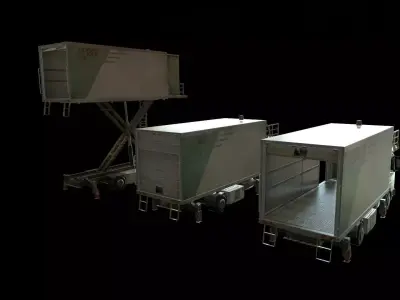 Airport Catering Truck Low-poly 3D model from CGTrader