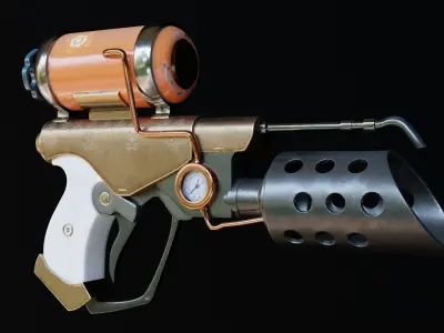 Stylized Flamethrower 3D model