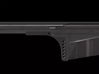Barrett M82A2 bullpup rifle Low-poly 3D model