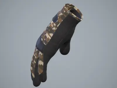 Gloves 02 Low-poly 3D model