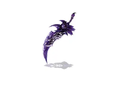 Frozen Bone Sword Low-poly 3D model