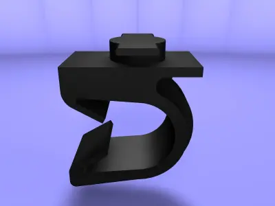 Twist and lock clip Low-poly 3D model