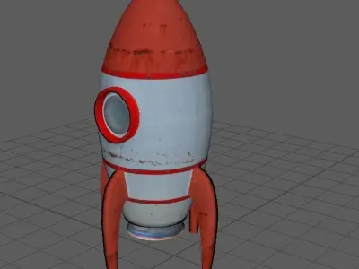 cohete rocket ship 3D model