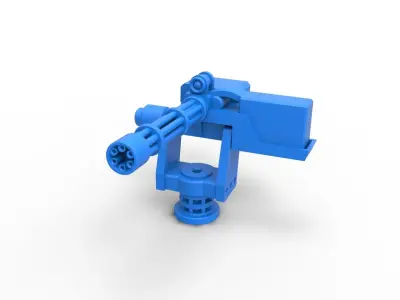 Machine gun turret Scale 1 to 25 3D print model