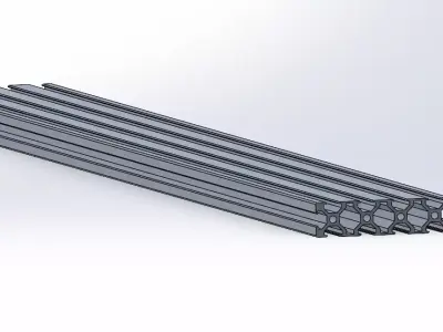 V-Slot 2080 Aluminum Profile Engineering Standard 3D model 3D model