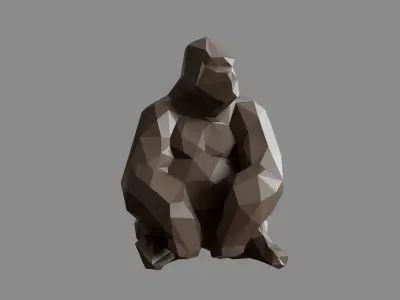 Lowpoly Gorilla 3D model