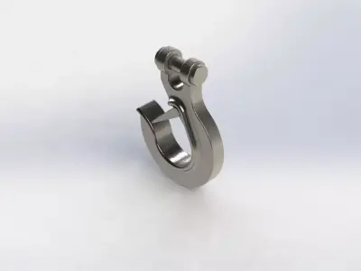 Gancho com Pino Hook with Pin 3D model