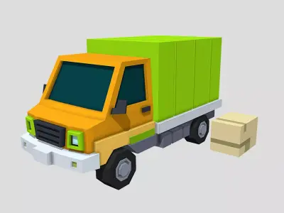 Truck Game Ready Vehicle Low-poly 3D model