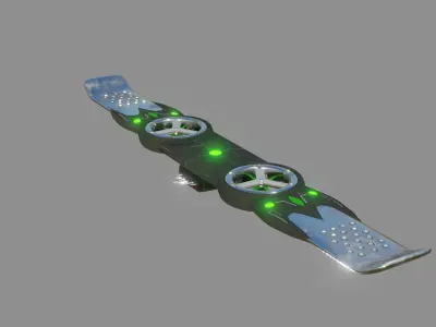 Goblin Hover Board - Low Poly - Game Ready - PBR Low-poly 3D model