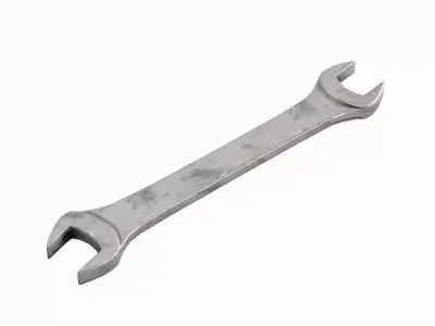 Old Steel Wrench 01 Low-poly 3D model