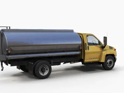 Industrial tanker truck Low-poly 3D model