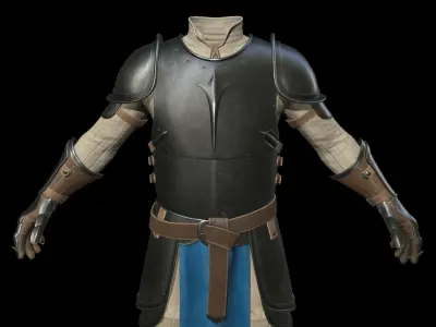 Medieval Character Low-poly 3D model