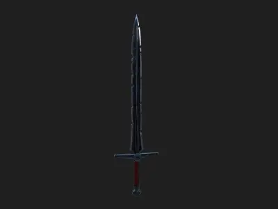 All-Black the Necrosword - Gorr Sword Low-poly 3D model