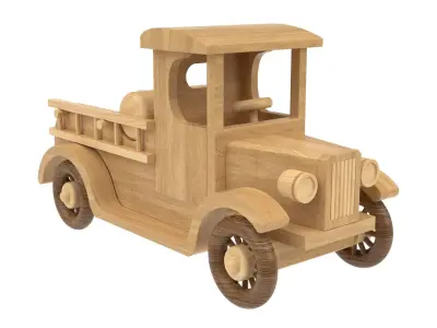 Wooden toy car 56 3D model