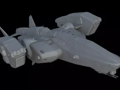 Sci Fi Dropship 3D model buy