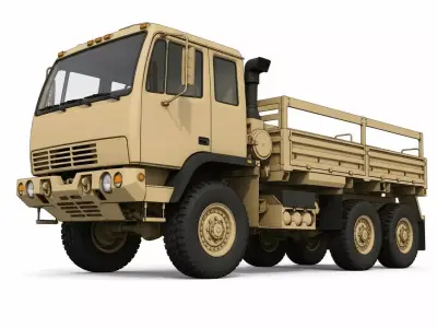 Military Tactical Cargo Truck 6x6 Medium 3D model
