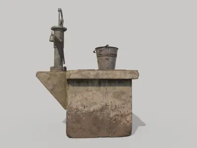 Water Well Low-poly 3D model purchase